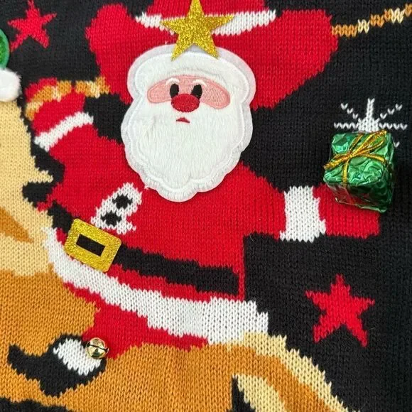 No Boundaries Black and Red Christmas Sweater - Picture 10 of 10